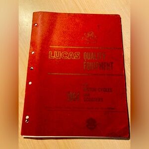 Lucas equipment 1964 motorcycle parts catalog